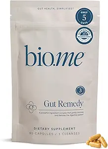 Biome Gut Remedy Κάψουλες με Βερβερίνη (5 Ημέρα καθαρισμού, 3 Μήνες προμήθειας, 90 Κάψουλες), Καθαρίστε με Μαγνήσιο Κιτρικό, Ανοσολίνη, L-Γλουταμίνη - Επαναφορά Digestive System, Rebalance Microbiome