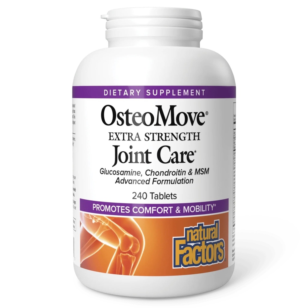 Natural Factors, OsteoMove Joint Care, Extra Strength Support for Joint and Bone Health, Non-GMO, 240 tablets (120 servings)