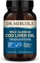 Dr. Mercola Cod Liver Oil, 1.300 mg ανά υπηρεσία, 30 υπηρεσίες (60 κάψουλες), συμπλήρωμα διατροφής, υποστηρίζει τον εγκέφαλο, οστά και κοινή υγεία, μη GMO, MSC Certified