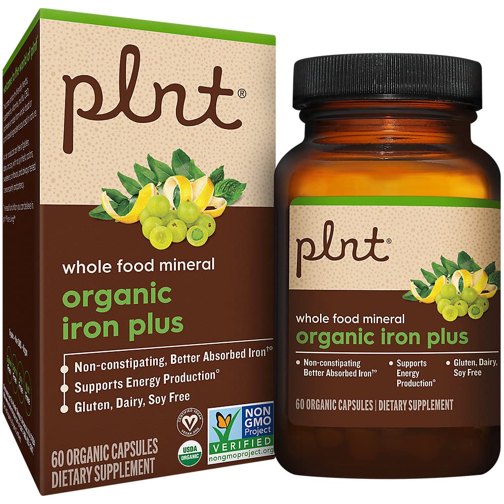 Organic Iron Plus, Whole Food Mineral Formula to Support Energy Production (60 Organic Capsules)