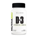 NutraBio Vitamin D (5000 IU), ανοσοποιητική υποστήριξη - 90 κάψουλες λαχανικών