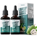 Soursop Bitters Liquid Soursop Drops with Sea Moss, Moringa, Turmeric, Black Seed Oil, Oregano, Ashwagandha & Chlorophyll High Absorption for Gut & Digestive Health, Immune & Antioxidant | 2 Pack
