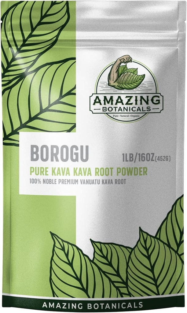 Καταπληκτικά Βοτανικά Κάβα Ρίζα - Φρέσκα Borogu Κάβα Ρίζα - 100% Ευγενές Κάβα-Κάβα 16oz/1lb, 1 Λίβρα Τσάντα Καθαρή Πρόσθετη Φρέσκια Βανουάτου Κάβα Ρίζα