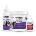 Zymox Enzymatic Ear Wipes, Ear Cleanser, & Otic Plus Ear Solution for Dogs and Cats - Product Bundle - for Dirty, Waxy, Smelly Ears and to Soothe Ear Infections