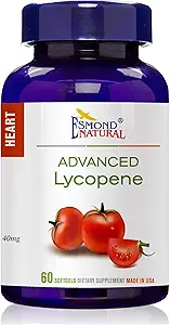 (8 Pack) Esmond Natural: Advanced Lycopene (Supports Prostate and Heart Health), GMP, Natural Product Assn Certified, Made in USA - 40mg, 480 Softgels
