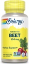 SOLARAY Fermented Beet Root Extract from Organic Beets - Κάψουλες ρίζας τεύτλων Χρησιμοποιείται παραδοσιακά για την ενέργεια, την αντοχή, τη ροή του αίματος, την υποστήριξη της υγείας της καρδιάς - Vegan, μη ΓΤΟ, εγγύηση 60 ημερών, 100 VegCaps
