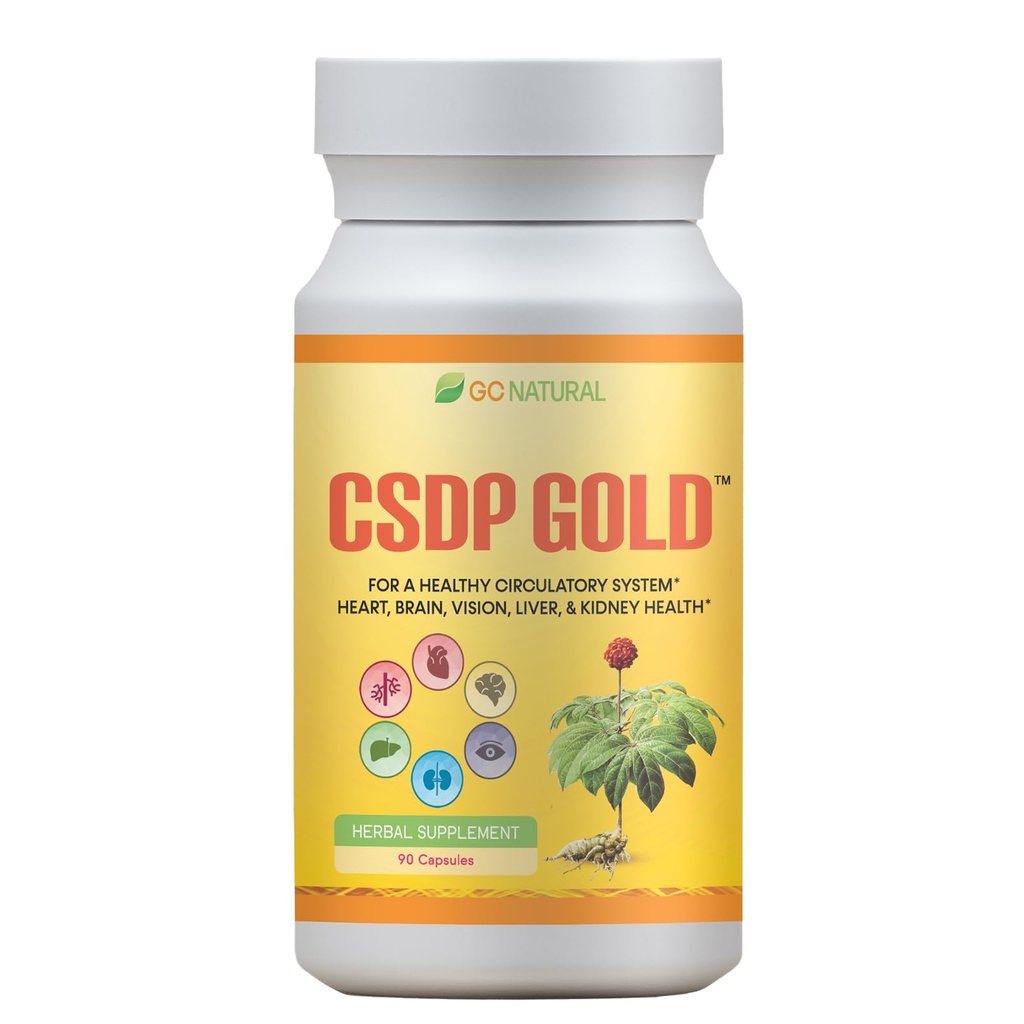 CSDP Gold Ginseng Herbal Supplement, Supports Circulatory System