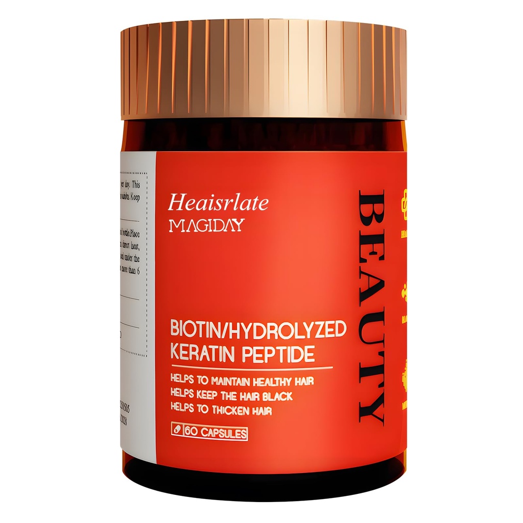 High Potency Biotin Supplement 11000mcg for Hair Growth, Skin Health & Nail Strength - with MELATINE Hydrolyzed Keratin 200mg, Hyaluronic Acid 100mg & Hair Health Complex Formula