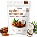 Elorita Ceylon Cinnamon Soft Gels, with MCT Oil, Highly Bioavailable Herbal Extracts, True Ceylon Cinnamon Supplement, Natural Energy, Non-GMO, Gluten Free, 300 Soft Gels
