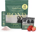 BOND Cycle Care – PMS Support Supplement & Hormone Balance for Women – Cortisol Reducer with Ashwagandha, L-Tryptophan, Magnesium, Cramps & Mood Relief, Drawberry Drink Mix - 20 Travel Packs