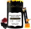 Χειμαλαΐων Καθαρό Θρεπτικό Μέλι Shilajit Sticks Gold- Saffron, Μέλι - 75% Fulvic Acid, 85+ Trace Minerals - για άνδρες Γυναίκες - 30 Sticks(Shilajit Honey 30 Sticks)