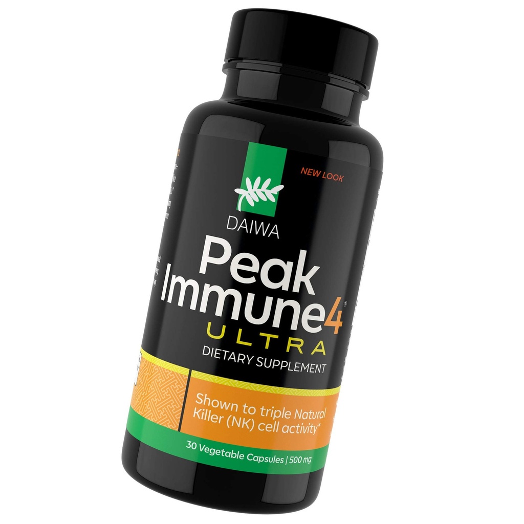 Daiwa PeakImmune4 Φυσικό συμπλήρωμα υποστήριξης ανοσοποιητικών με RBAC Bran ρυζιού και Mycelia εκχύλισμα από μανιτάρια Shiitake - Ultra Strength