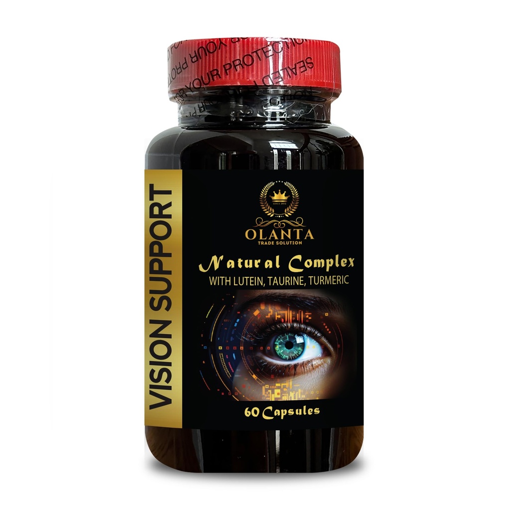Eye Support Supplements - Vision Support Natural Complex - Taurine Vitamin, Antioxidant Protection and Eye Wellness, Eye Vitamins with antioxidants - 1 Bottle 60 Capsules