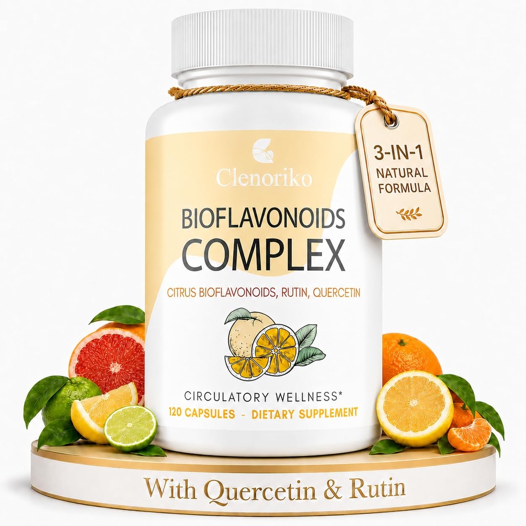 Citrus Bioflavonoids 1000mg with Quercetin & Rutin - Bioflavonoids for Antioxidant & Circulation*, Flavonoids Supplements - Standardized to 50% Hesperidin, 120 Capsules (60-Day Supply)