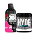 PROSUPPS L-Καρνιτίνη 3000 Simulant Free Liquid Shots (31 services, Dragon Fruit) και Hyde Max Αντλία προ προπόνηση για άνδρες και γυναίκες (20 Services, Unflaved) Bundle