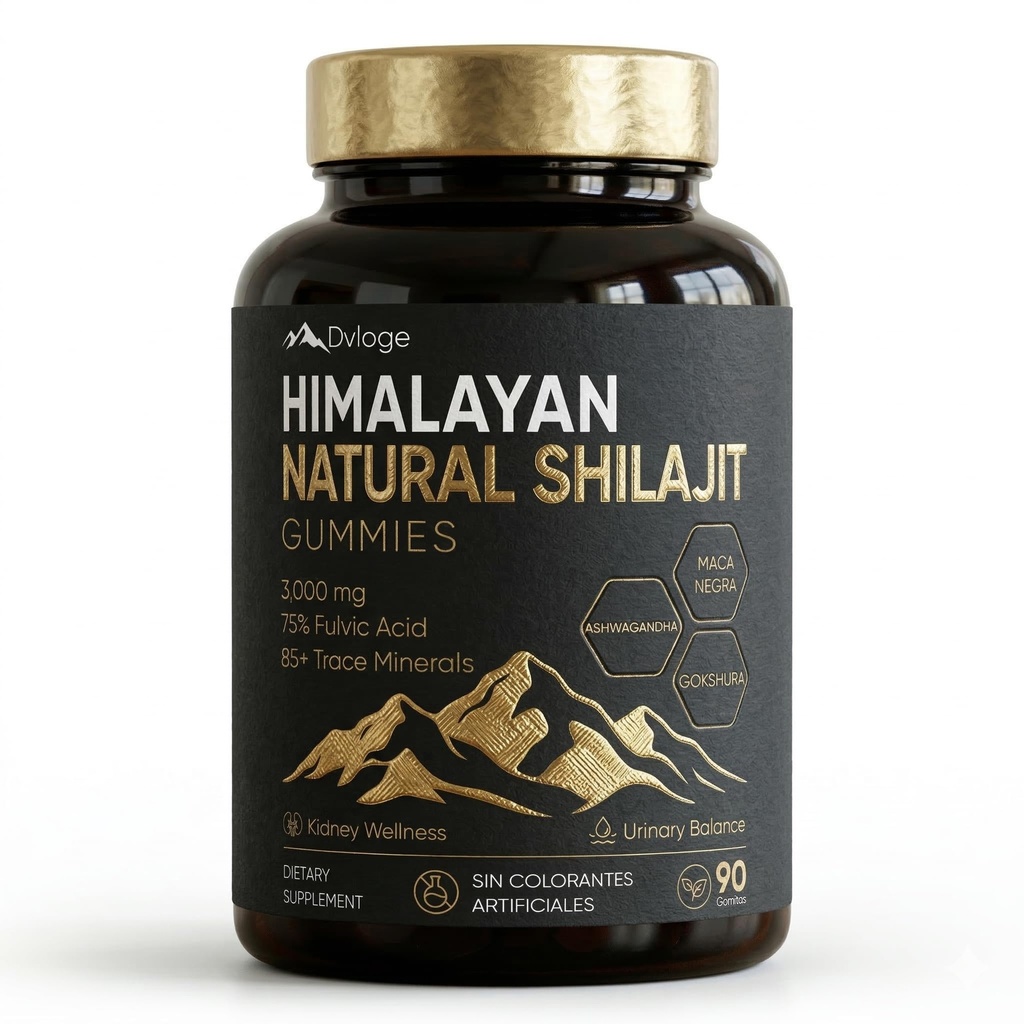 Himalayan Natural Shilajit Gummies, 3000mg Shilajit Supplement for Kidney Support, with Fulvic Acid & 85+ Trace Minerals, Daily Energy & Mineral Support for Men & Women, 90 Gummies