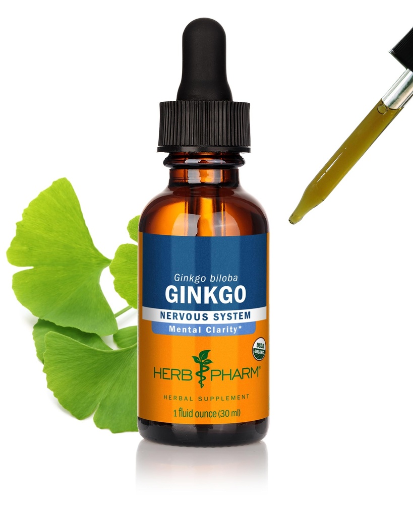 Βότανο Pharm Certified Organic Ginkgo Liquid Extract για Μνήμη και Συγκέντρωση - 1 Ουγγιά (781468)
