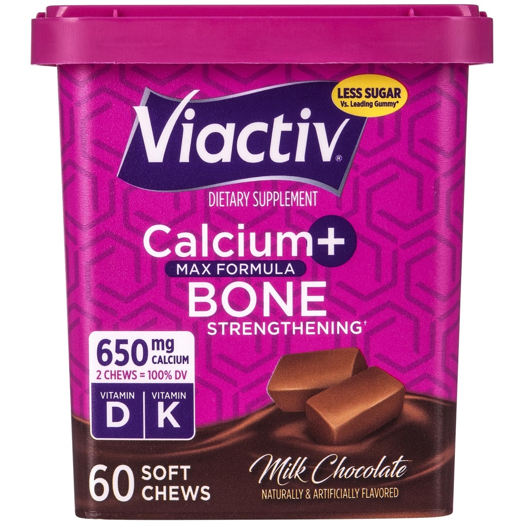 Viactiv Calcium +Vitamin D3 συμπλήρωμα μαλακά μάσημα, σοκολάτα γάλακτος, 60 μάσημα - συμπλήρωμα διατροφής ασβεστίου για την υγεία των οστών