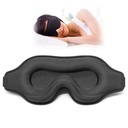 Sleep Eye Mask for Men Women, Sleeping Mask for Side Sleeper, Travel Blackout Night Blindfold Eye Shade Cover with Adjustable Strap (Black)