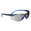3M Safety Glasses, Solus 1000, S1102SGAF, ANSI Z87, Scotchgard Anti-Fog Gray Lens, Blue/Black Frame, UV Protection, Premium Eye Protection, Padded Temple, Soft Nosebridge