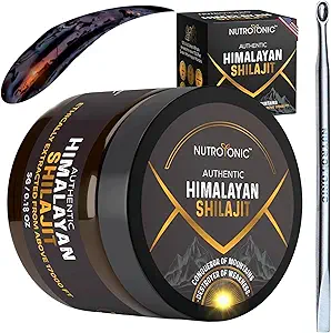 NutroTonic® Authentic Himalayan Shilajit Resin for Men & Women - Χρυσός βαθμός 86% Fulvic Acid - Άγρια βιοτεχνία +17000 FT – 40x Nano φιλτραρισμένο & αποξηραμένο ήλιο - 3ο μέρος εργαστήριο δοκιμαστεί - 5g Jar
