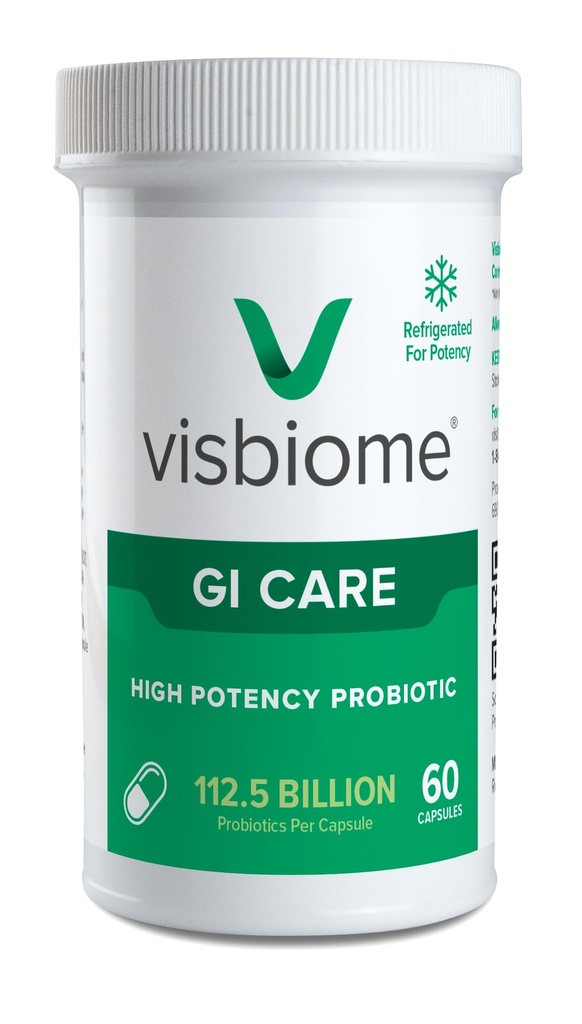 Visbiome® GI Care - Προβιοτικό υψηλής ισχύος - 112.5 Δισεκατομμύρια CFU Live Probiotics, Original De Simone Formulation, Made in USA, 60 Κάψουλες.