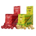 Proper Wild Vegan Energy Gummies Variety Bundle, Strawberry + Sour Lemon Lime (10-Pack Each), Clean Caffeine + L-Theanine for Focus & Lasting Energy, Plant-Based, Non-GMO