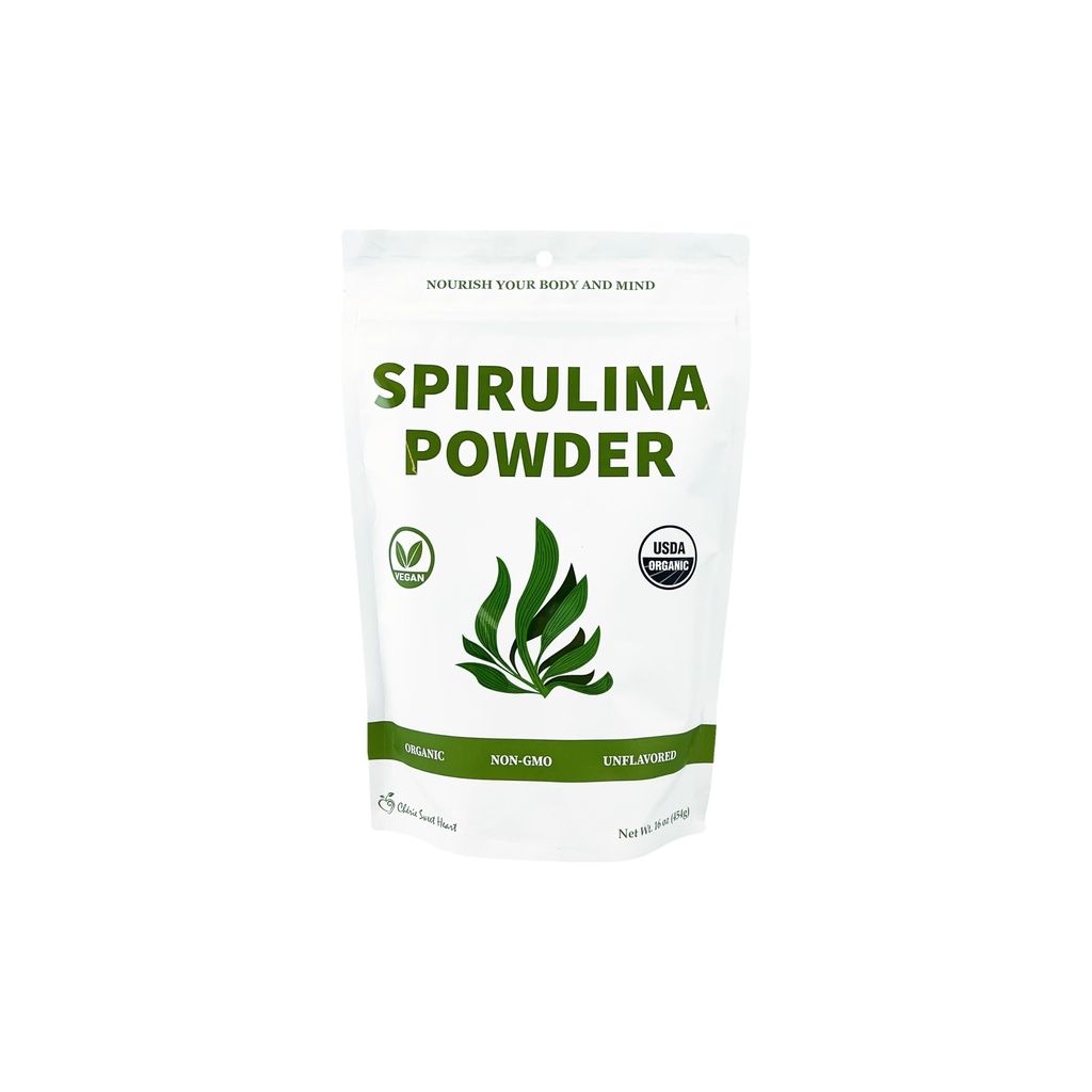 Chérie Sweet Heart Spirulina Powder (Organic), 1 Pound