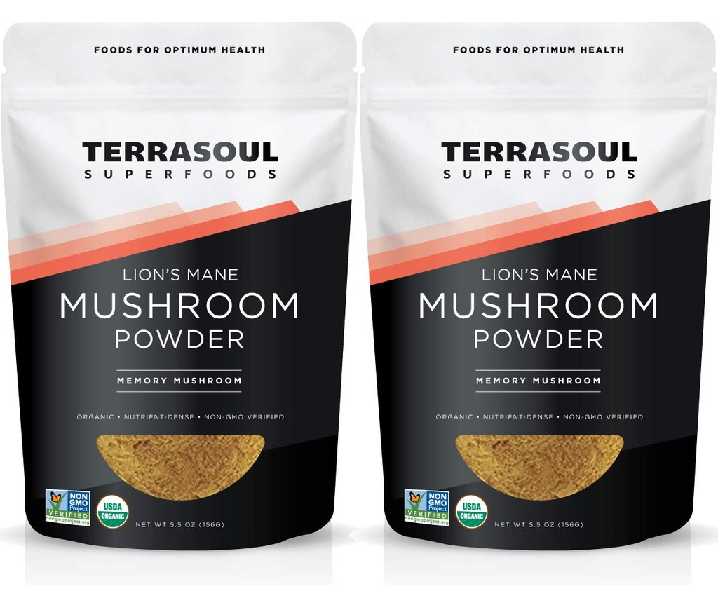 Terrasoul Superfoods Organic Lion's Mane Mushroom Powder (4:1 Extract), 11 ουγγιά