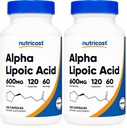Nutricost Alpha Lipoic Acid 600mg Per Serving 120 Capsules, 60 Servings - Plant Based Caps, Non-GMO (Pack of 2)