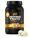 MysterTech Whey Protein Powder (Vanilla Cream, 2LB) - Nitro-Tech Whey Protein Isolate Smoothie Mix for Lean Muscle & Recovery - 24g Whey Gold for Women & Men - Packaging May Vary
