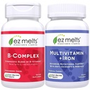 EZ Melts Vitamin B Complex and Multivitamin with Iron, Sugar Free, 1-2 Month Supply