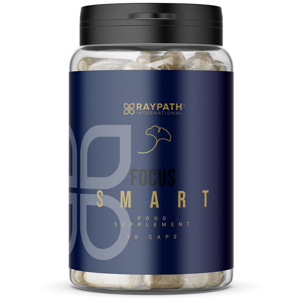 Focus Smart - Natural Brain & Memory Support Supplement | Enhances Focus, Concentration & Cognitive Function | Reduces Stress & Improves Sleep | Herbal Formula with Ashwagandha, Ginkgo&Bacopa 60 caps