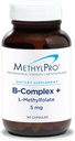 MethylPro B- Complex + L- Methylfolate 5 mg - Methylated Vitamin B Complex για γυναίκες και άνδρες, Cellular Energy Support with Folate, Niacin and Biotin, VIT B Supplement - 90 Vegan Capsles