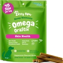 Zesty Paws OraStix for Dogs – Ωμέγα Sticks with Hemp Salmon Krill Oil Bronth Anti Itch Skin Coat Care Hip & Joint Health Heart Immune System Υποστήριξη Σκύλος Ταρτάρης Δόντια Καθαρισμός 25oz
