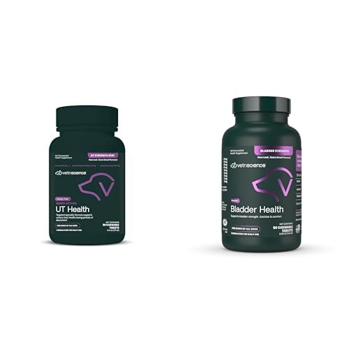 VetriScience Urinary Health Bundle: UT Strength STAT (90 Chewable Tablets) & Bladder Health Smoke Flavored Tablets (90 Count) for Dogs - Complete Urinary Tract Support