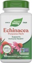 Nature's Way Echinacea Purpurea Herb, Immune Support Supplement*, 1200 mg ανά 3-κάψουλα που σερβίρεται, Μη ΓΤΟ Έργο Επαληθευμένο, Vegan, 100 Κάψουλες (Packaging May Vary)