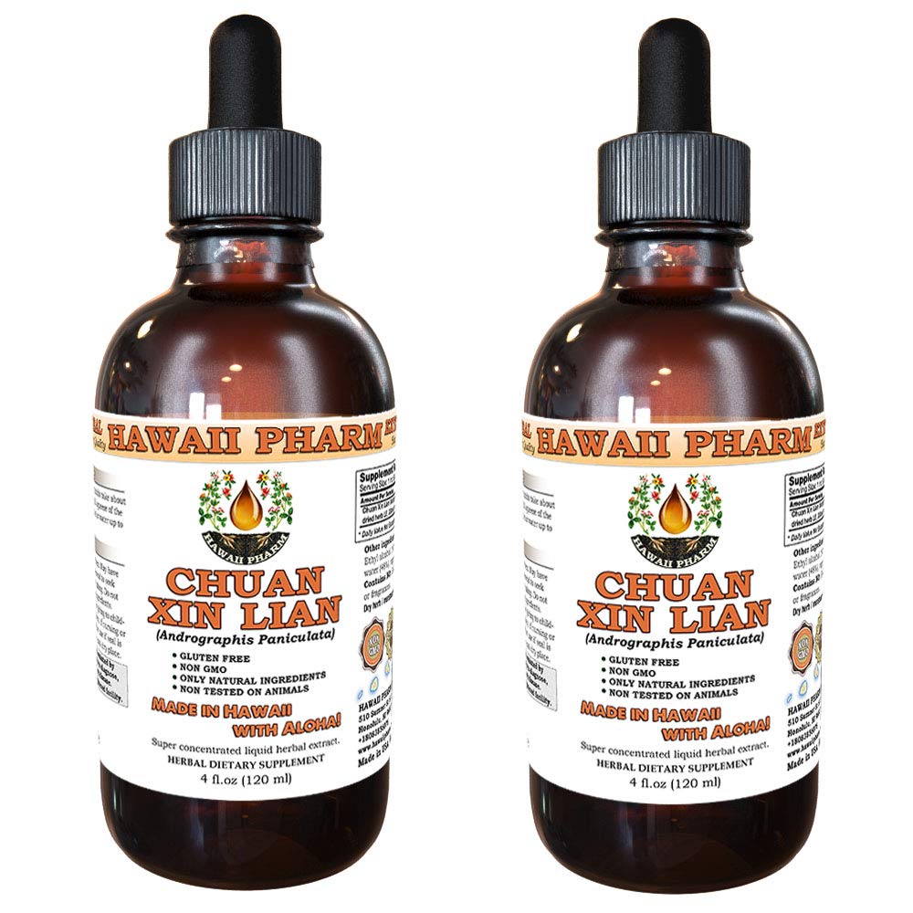 Chuan Xin Lian Tincture, Chuan Xin Lian, Andrographis (Andrographis Paniculata) Herb Liquid Extract, Herbal Supplement 2x4 oz