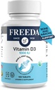 FREEDA Vitamin D3-1000 IU - Pure High Potency Kosher Supplement Tablets - Υγεία των οστών και των μυών, Απορρόφηση ασβεστίου, Ανοσολογική Υποστήριξη για άνδρες και γυναίκες* - 100 Count