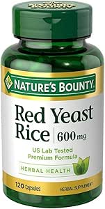 Nature's Bounty Red Yeast Rice 600mg 120 Capsules (Pack of 2)