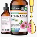BIO KRAUTER Echinacea Drops - Φυσική Ανοσολογική Υποστήριξη - Συμπλήρωμα Βαφής Echinacea - Vegan, Alcohol & Sugar Free Drops - 4 Fl.Oz.