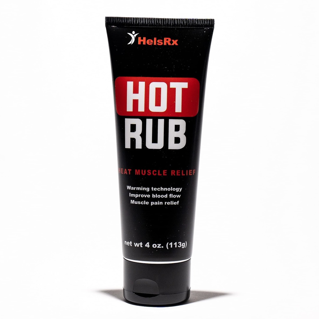 Hot Rub: Muscle & Joint Pain Relief Cream- for Feet, Ankles, Knee Pain, Lower Back Pain Relief, Heat Therapy with Blood Flow Benefits - Rapid Pain Relief and Non-Greasy, Odorless Formula