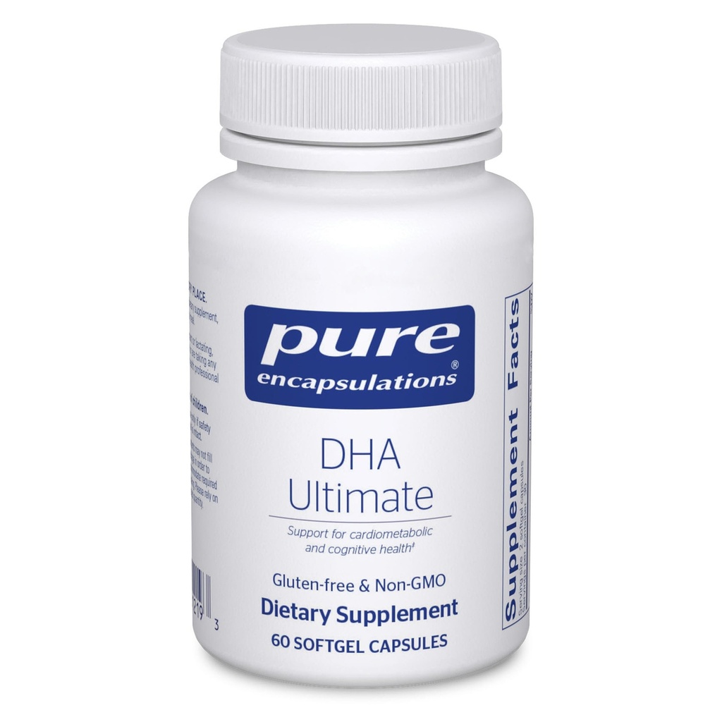 Pure Encapsulations DHA Ultimate | Eco-Friendly Supercritical CO2 Extracted DHA Fish Oil Concentrate | 60 Softgel Capsules