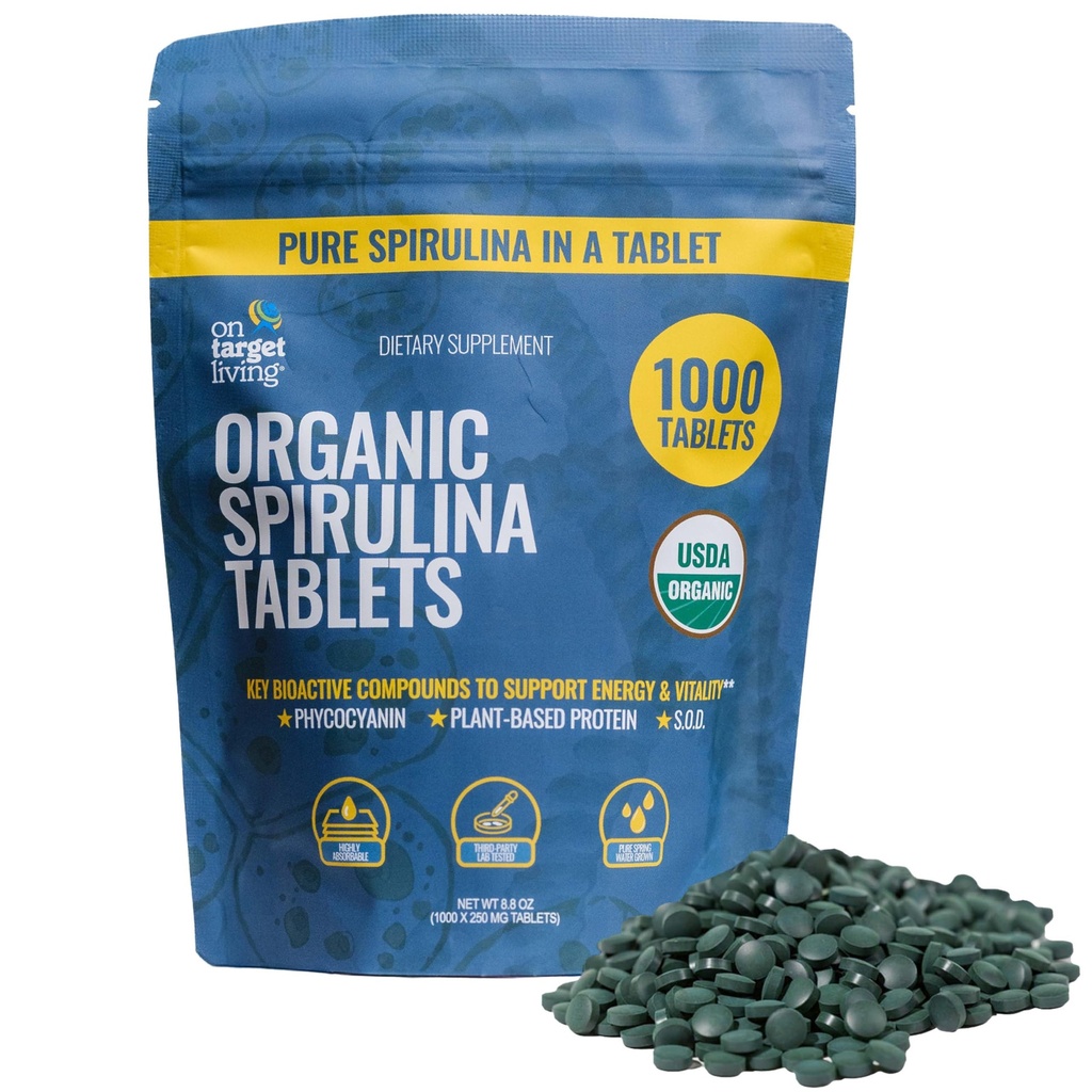 On Target Living: Organic Spirlina Tablets