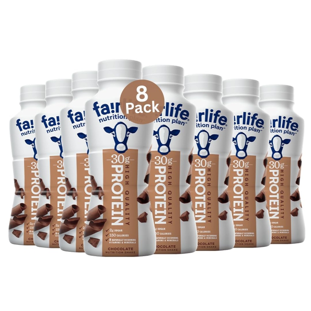 Fair-Iife Nutritios Plan Milk Chocolate Protein Shakes 11.5 FI oz (8, 11.5 FI Oz)