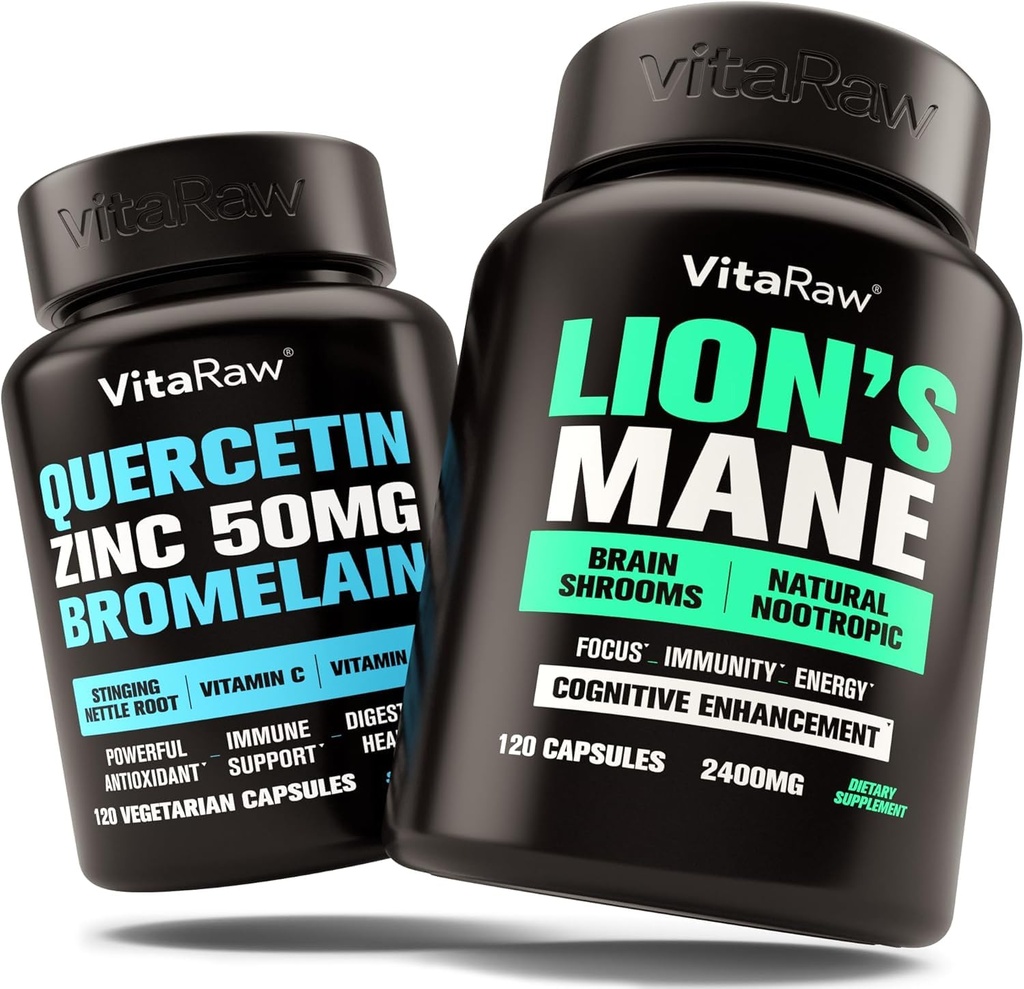Βιολογικό Quercetin με Bromelain + Lions Mane Mushroom Capses