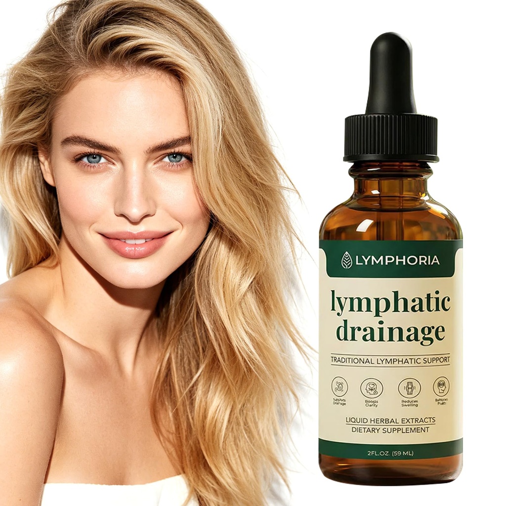 Lymphatic Drainage Drops, Lymphatic System Support, Vegan Friendly, Non-GMO & Alcohol-Free Liquid Supplement -2Fl oz