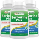 Best Naturals Berberine Plus 1000 mg/Serving 120 Κάψουλες (120 Count (Pack of 3))