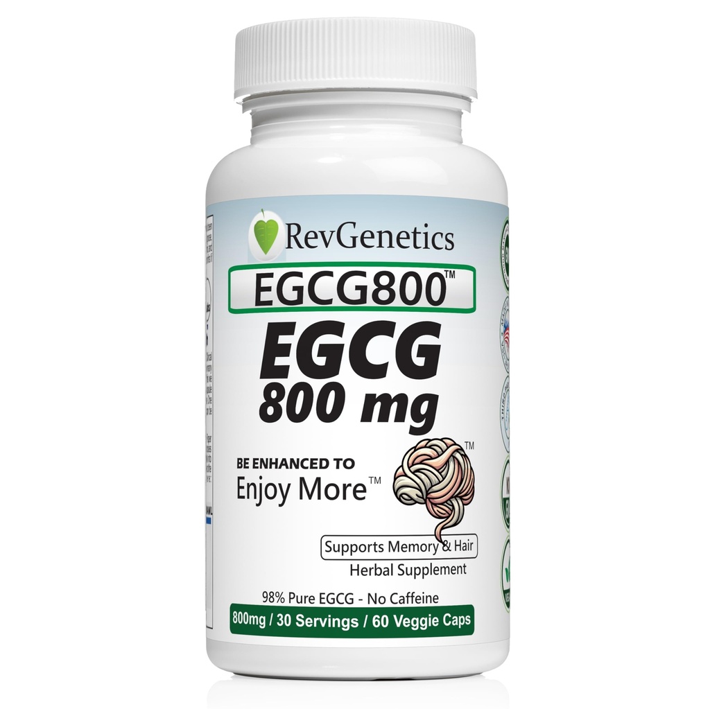 REVGENETICS EGCG 800-800 mg 98% Pure - No Caffeine