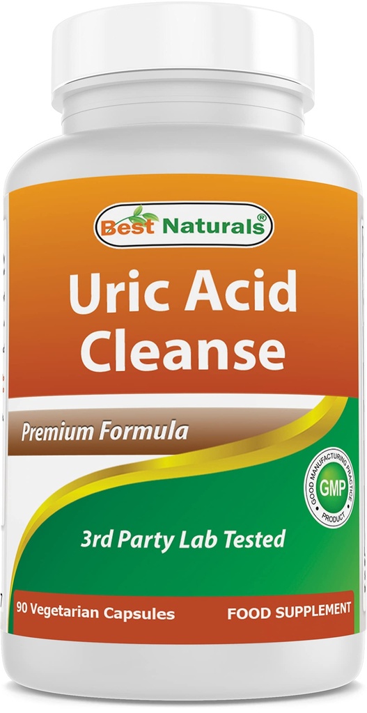 Best Naturals Uric Acid Cleanse Βιταμίνες για άνδρες και γυναίκες - 90 κάψουλες Veggie (90 Count (Pack of 1))